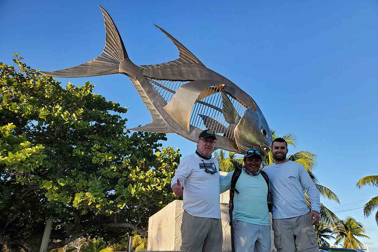 Permit Sculpture Punta Allen Mexico Fly Fishing Lodge